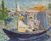 Edouard Manet Claude Monet in seinem Atelier France oil painting artist
